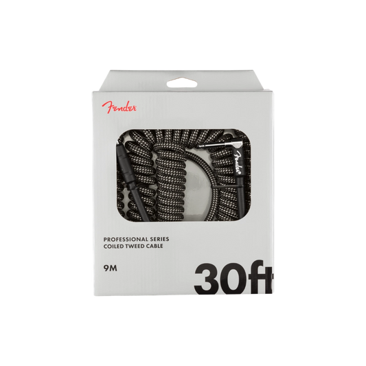 Fender 0990823048 Professional Series Coil Cable, 30', Gray Tweed