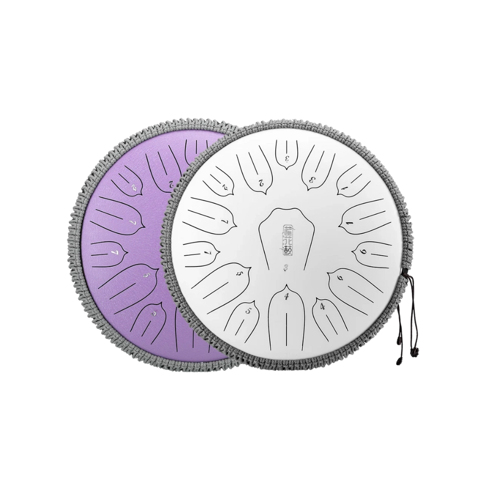 HUASHU THS15-14 Carbon Steel Tongue Drum 14 Inch 15 Notes C Major (2 Colors Available)