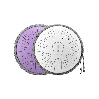 HUASHU THS15-14 Carbon Steel Tongue Drum 14 Inch 15 Notes C Major (2 Colors Available)