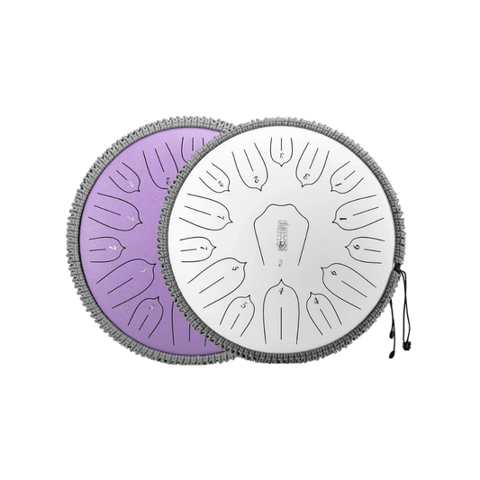 HUASHU Carbon Steel Tongue Drum 14 Inch 15 Notes C Major (2 Colors Available)