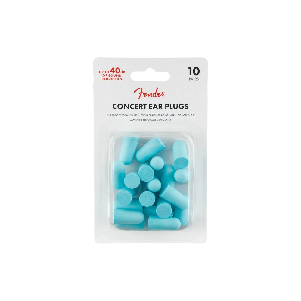 Fender 0990541004 Concert Ear Plugs (10 Pair), Daphne Blue