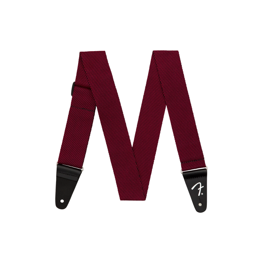 Fender 0991445406 Modern Tweed Strap, Black/Red 2"