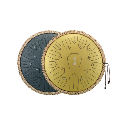 HUASHU THS15-12 Carbon Steel Tongue Drum 12 Inch 15 Notes D Major (2 Colors Available)