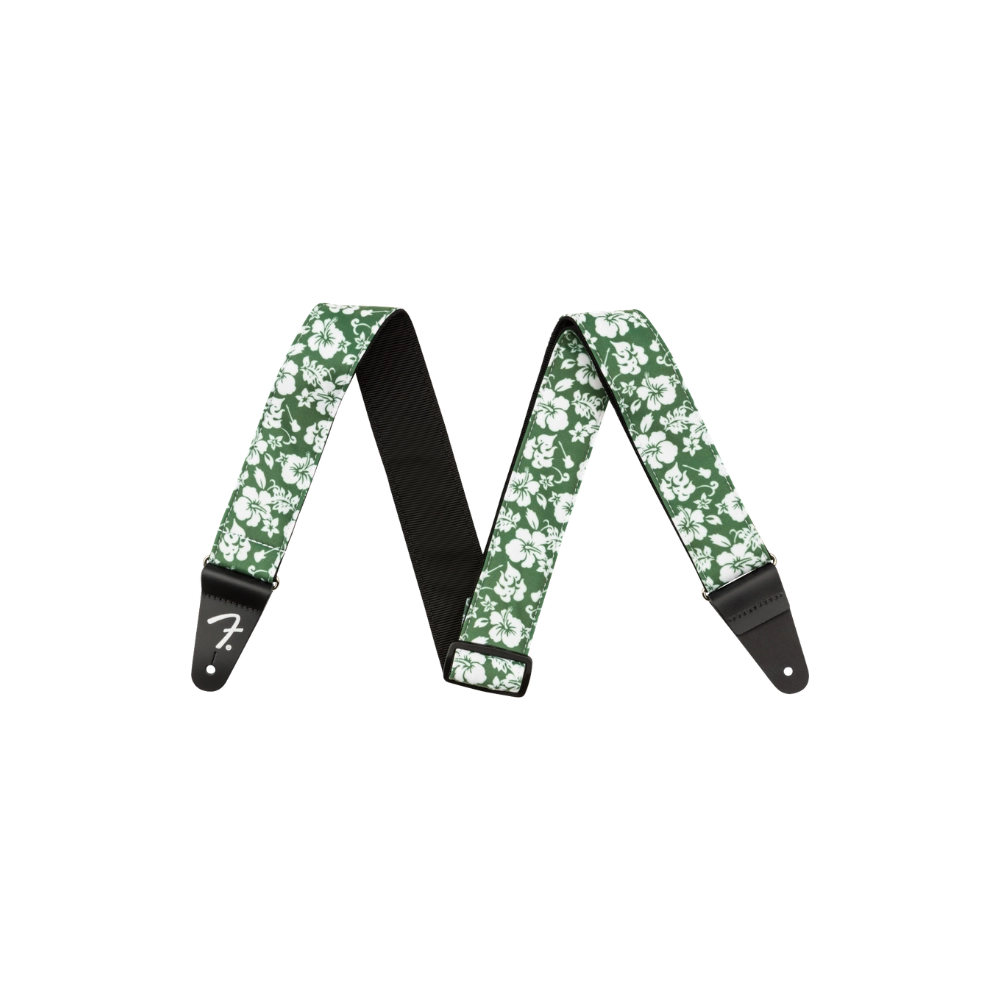 Fender 0990719049 Hawaiian Strap, 2", Green Floral