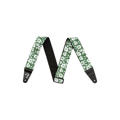 Fender 0990719049 Hawaiian Strap, 2", Green Floral