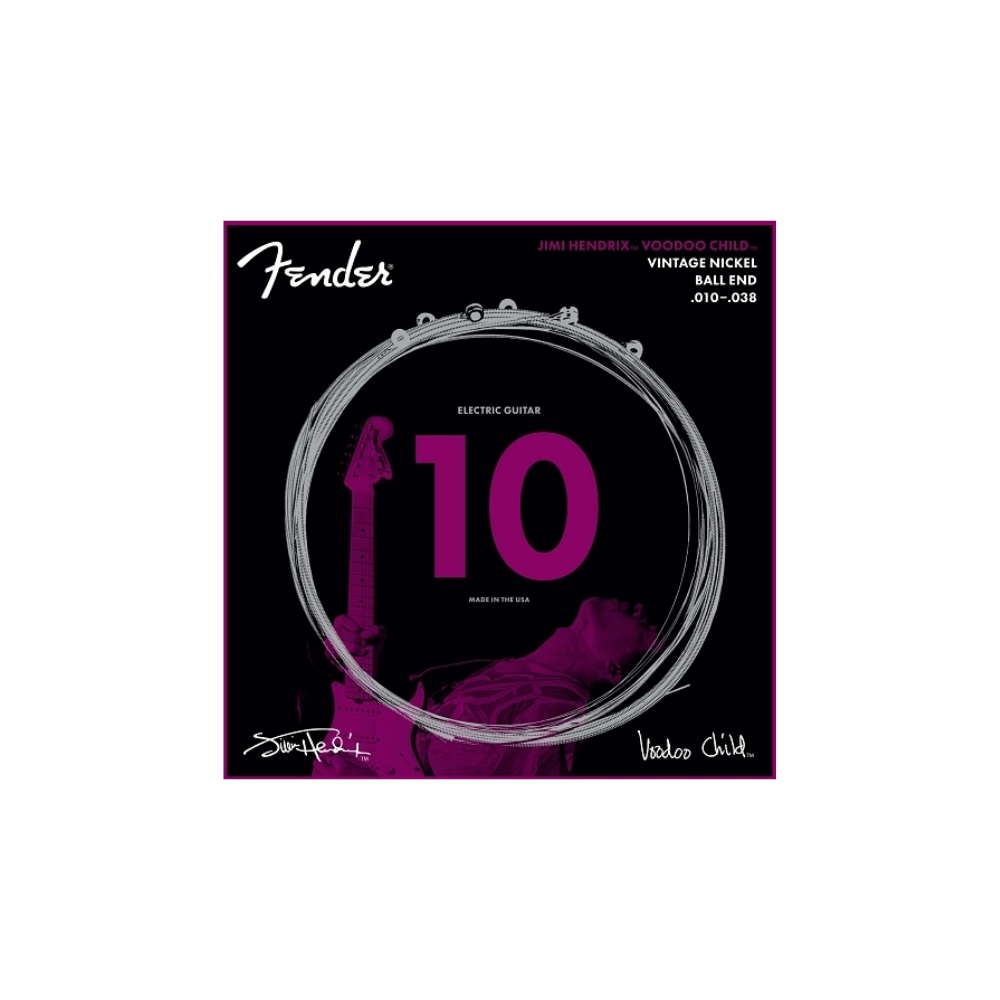 Fender 0730150609 Jimi Hendrix Voodoo Child Electric Guitar Strings, Ball End Nickel 10-38