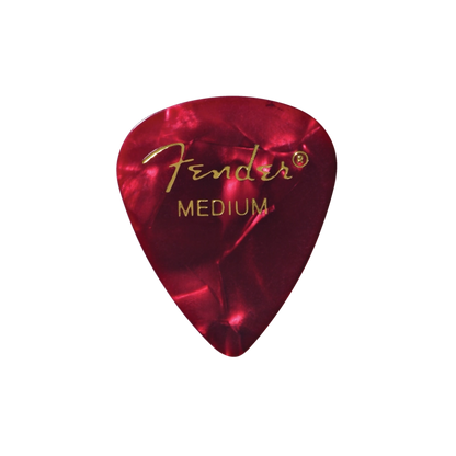 Fender Premium Celluloid 351 Shape Picks, Medium, Red Moto