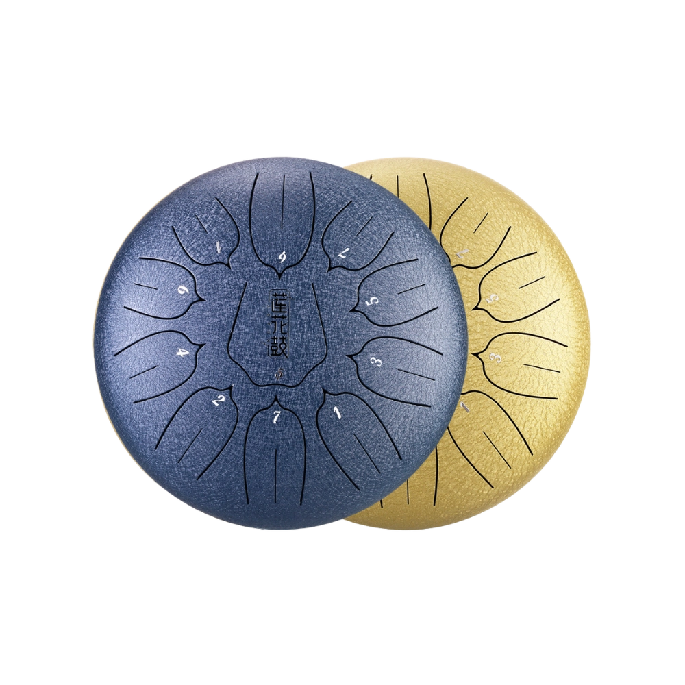 HUASHU THS11-12 Carbon Steel Tongue Drum 12 Inch 11 Notes C Major (2 Colors Available)