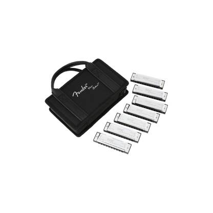 Fender 0990701049 Blues Deluxe Harmonicas - 7 Pack with Case