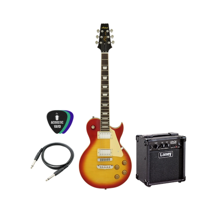 Aria PE-350STD Les-Paul Electric Guitar Bundle