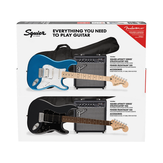 Fender's Squier Affinity Series Stratocaster HSS Electric Guitar Pack (Multiple Colors Available)