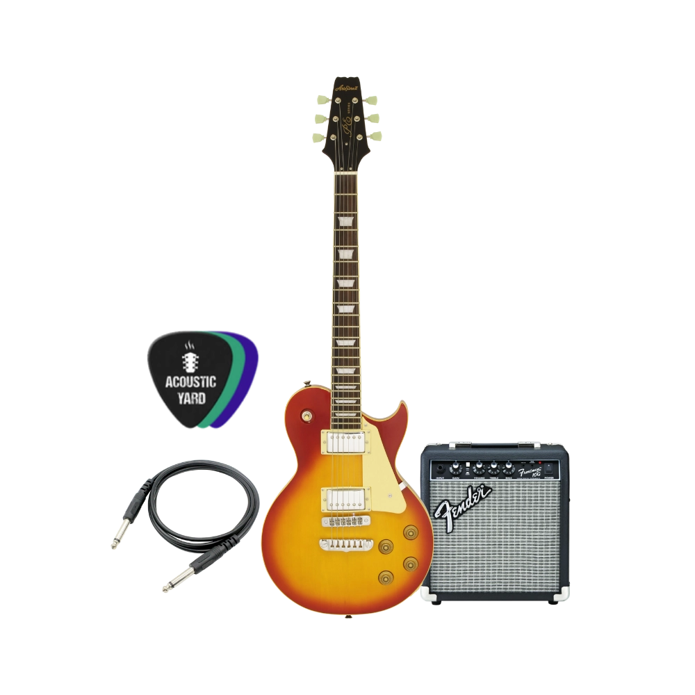Aria Pro PE-350STD & Fender Frontman 10G Electric Guitar Bundle
