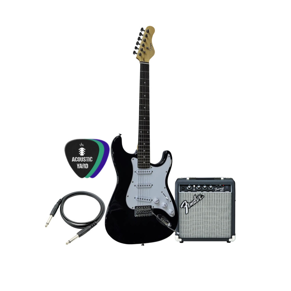 Smiger SSS & Fender Frontman 10G Electric Guitar Bundle