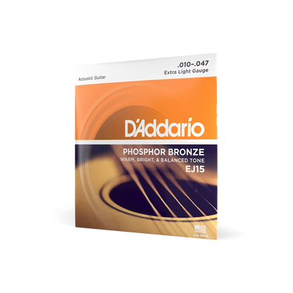 daddario ej15 phosphor bronze 10 47 extra light acoustic guitar strings shop store beirut lebanon