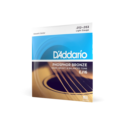 daddario 12 53 phosphor bronze ej16 light acoustic guitar strings shop store beirut lebanon