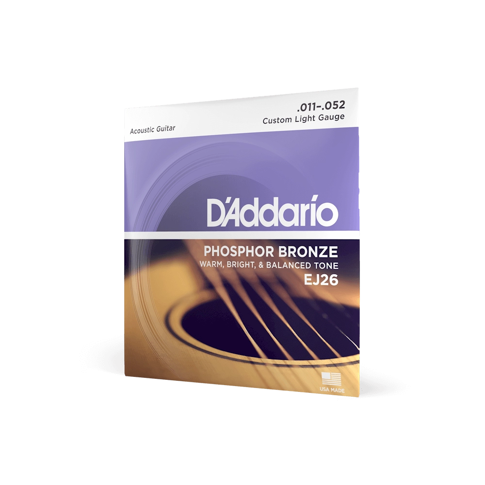 daddario ej26 11 52 phosphor bronze custom light acoustic guitar strings shop store beirut lebanon