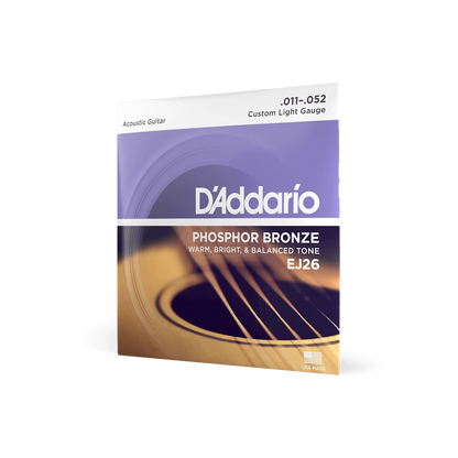 daddario ej26 11 52 phosphor bronze custom light acoustic guitar strings shop store beirut lebanon