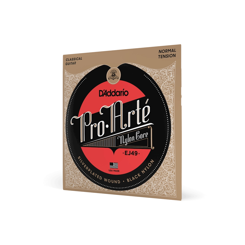 D'Addario Normal Tension Black Nylon Classical Guitar Strings EJ49