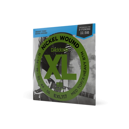 D'Addario 11-56 Medium Top/Extra Heavy Bottom Electric Guitar Strings EXL117