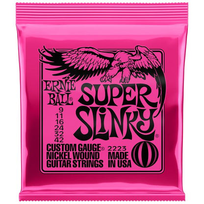 Ernie Ball 2223 Super Slinky Nickel Wound Electric Guitar Strings - .009-.042